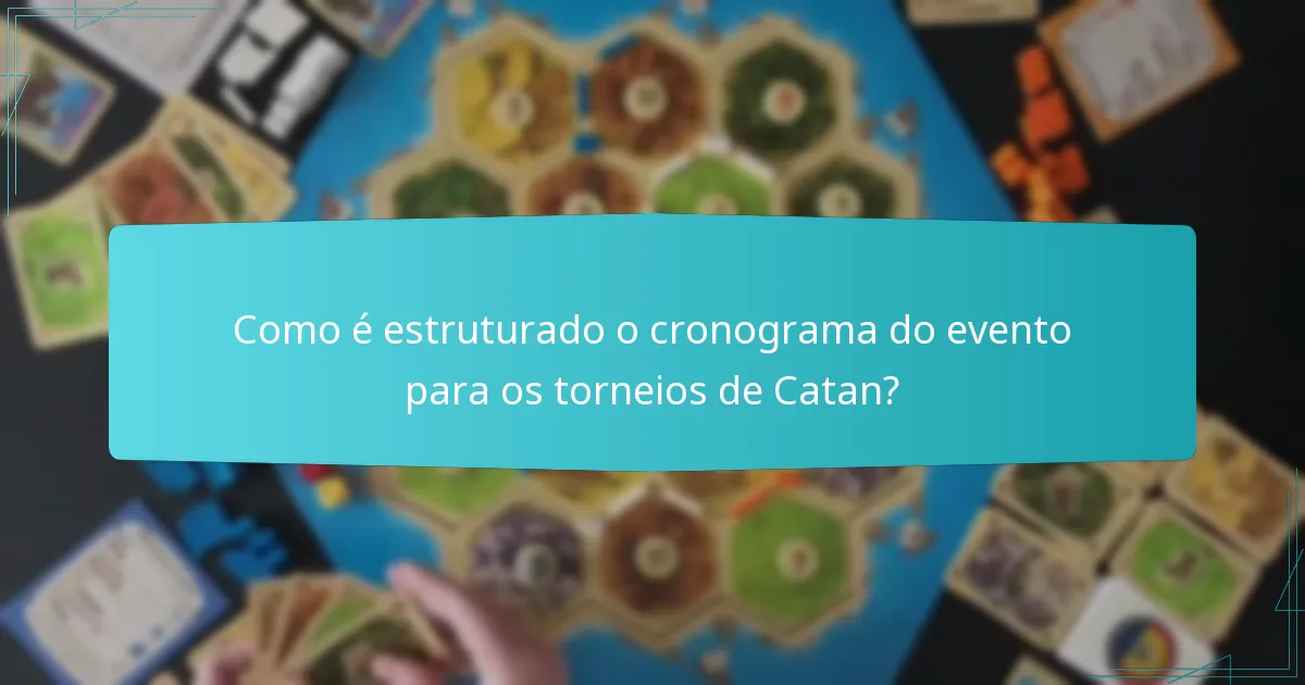 Quando ocorrem as pausas programadas durante os torneios de Catan?