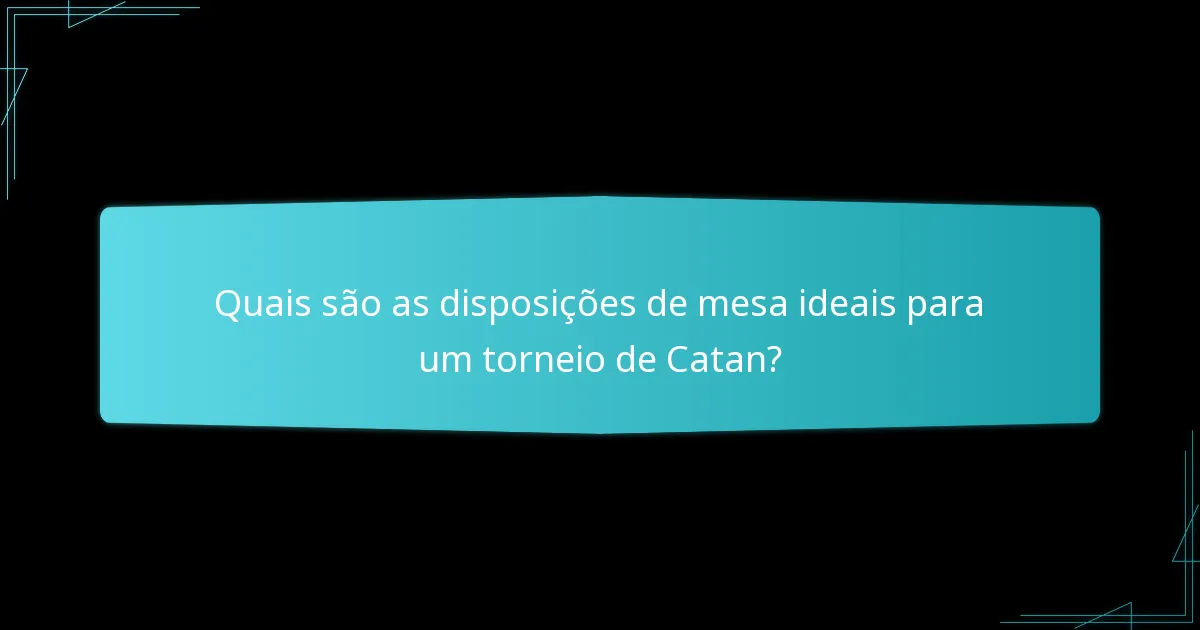 Quais são os erros comuns nas configurações de torneios de Catan?